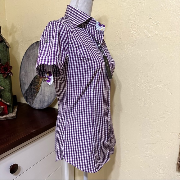 NWT! Jared Lang Button Down collared top - Picture 4 of 10